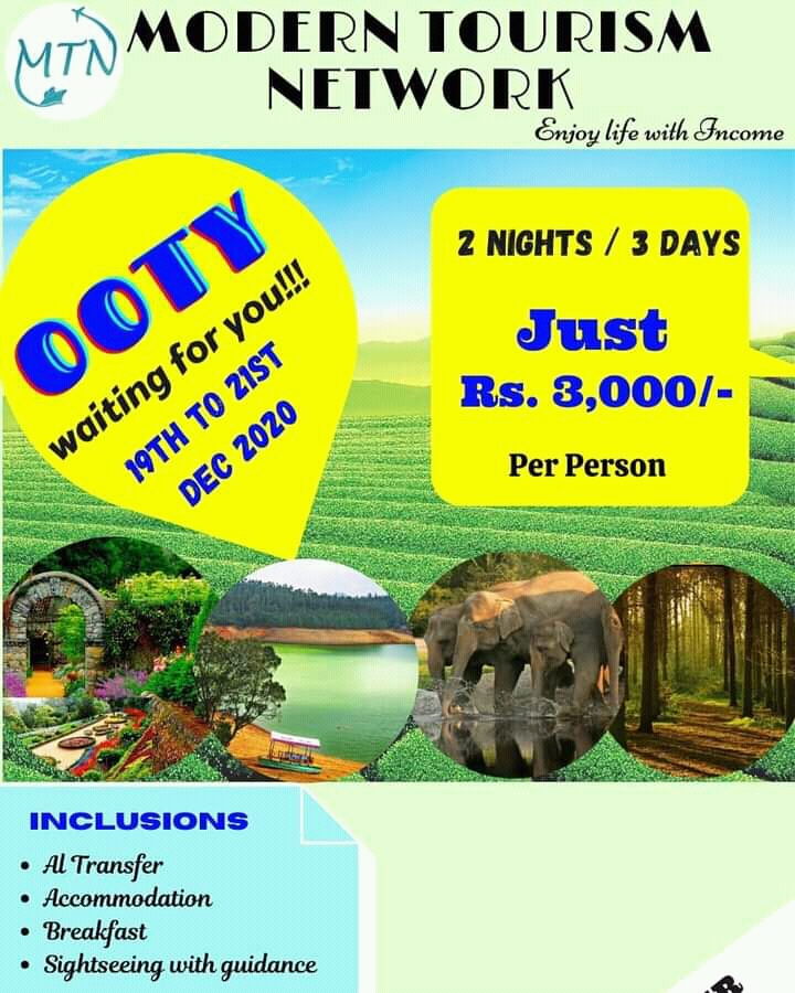 Modern Tourism Network  Ooty Tour Packages at Best Price